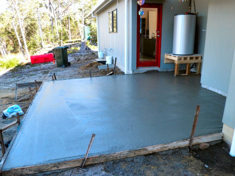 The back patio the day it was poured.